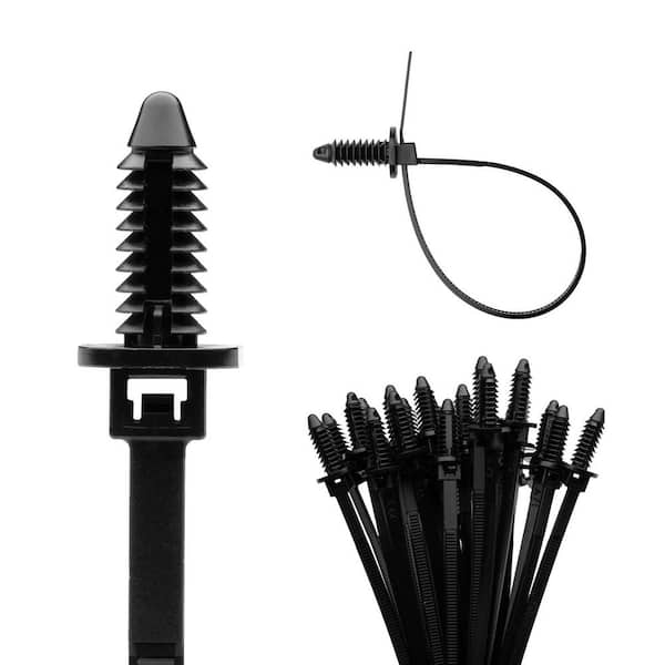 7 in. Contractor Series Fir Tree Heat-Stabilized UV Cable Ties in Black (100-Piece)
