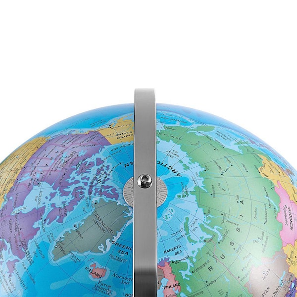 SKYSHALO Rotating World Globe, 16.54 in. x 13 in. 330.2 mm, with