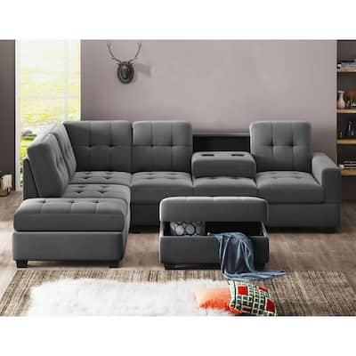 3 Piece Sectional Sofas Living Room Furniture The Home Depot 3 Piece Sectional Sofas Living Room, Charcoal Gray Leather Sectional Sofa With Chaise Lounge