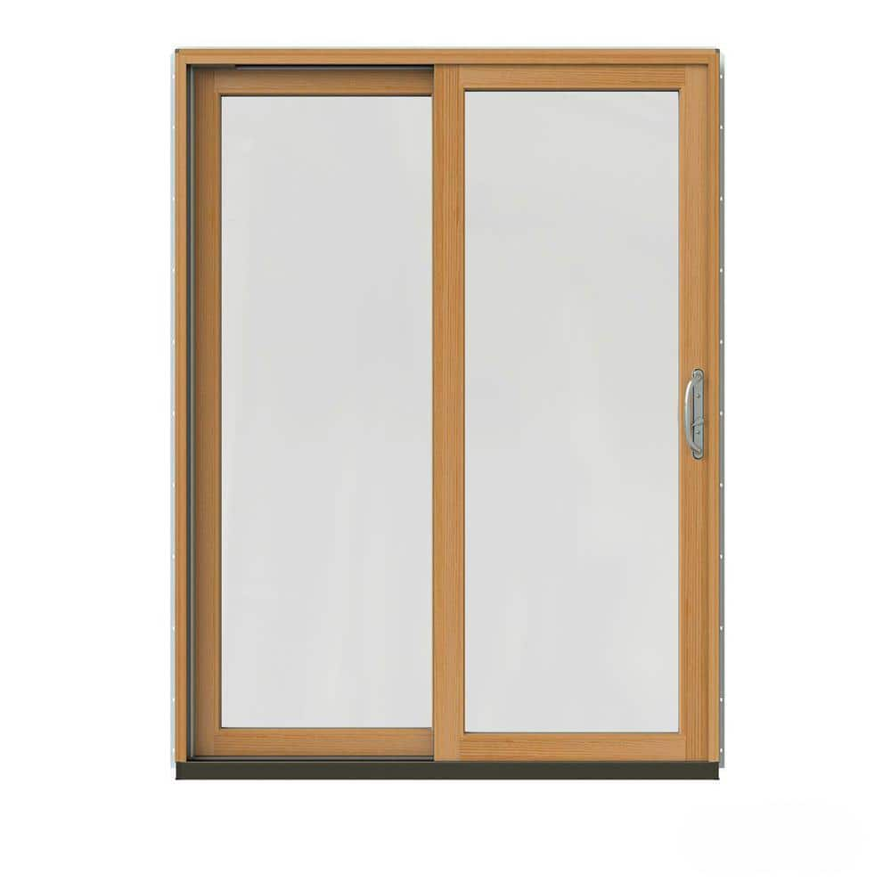 JELD-WEN 60 in. x 80 in. W-2500 Contemporary Brown Clad Wood Left-Hand ...