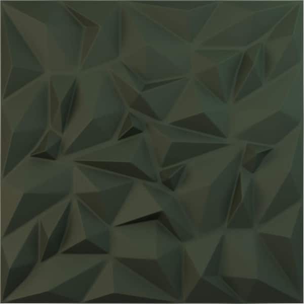 Ekena Millwork 19 5/8 in. x 19 5/8 in. Leto EnduraWall Decorative 3D Wall Panel, Satin Hunt Club Green (12-Pack for 32.04 Sq. Ft.)