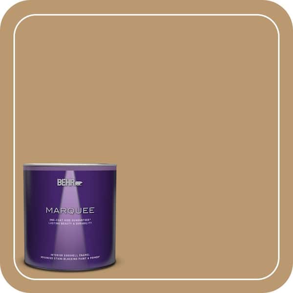 BEHR MARQUEE 1 qt. #ECC-24-1 Amber Leaf Eggshell Enamel Interior Paint & Primer