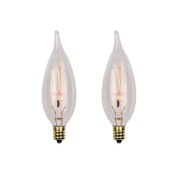 Westinghouse 40-Watt Timeless Vintage Inspired Incandescent CA10 Light Bulb (2-Pack)