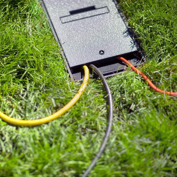 Wiremold Gray 2-Gang Outdoor Ground Box Low Voltage Box Assembly for Communication and A/V