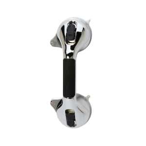 Suction Cup 12 in. Grab Bar with BactiX in Chrome