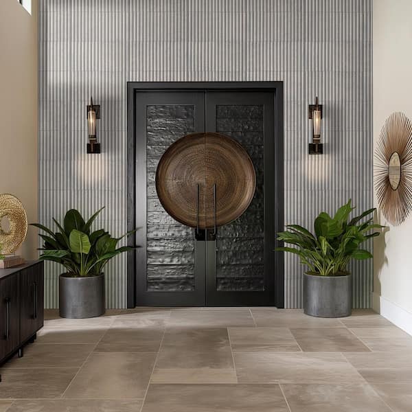 Ramblas Gran Via 4.5 in. x 9 in. Matte Porcelain Fluted Subway Wall Tile (7.5 sq. ft./Case)