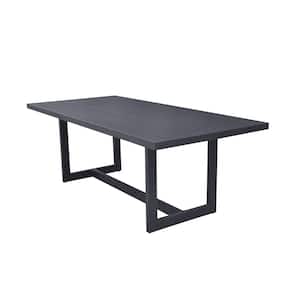 Renava Wake Charcoal Rectangle Aluminum Outdoor Dining Table