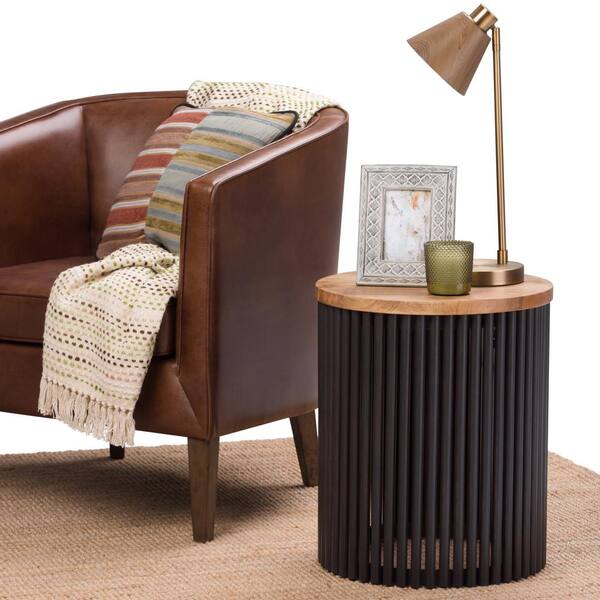 Simpli Home Demy Industrial 18 in. Wide Metal and Wood Simpli Home Demy Industrial 18 in. Wide Metal and Wood