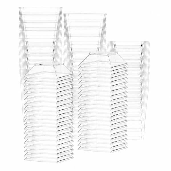5 fl. oz. Clear Dessert Cups with Lids Spoons and Sealing Stickers Food Grade PS (Set of 400)