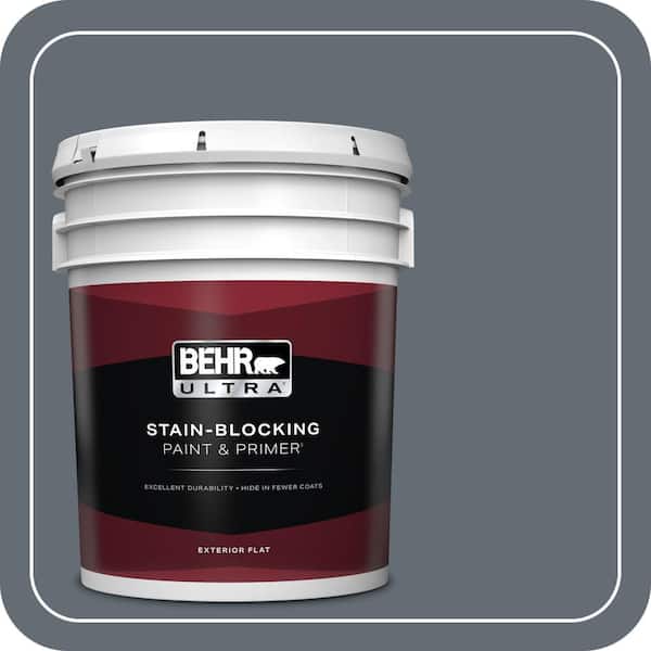 BEHR ULTRA 5 gal. #PPU26-22 Summer Storm Flat Exterior Paint & Primer