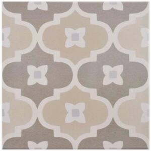 Caprice Pastel Bowtie Encaustic 7-7/8 in. x 7-7/8 in. Porcelain Floor and Wall Tile (11.46 sq. ft. / case)