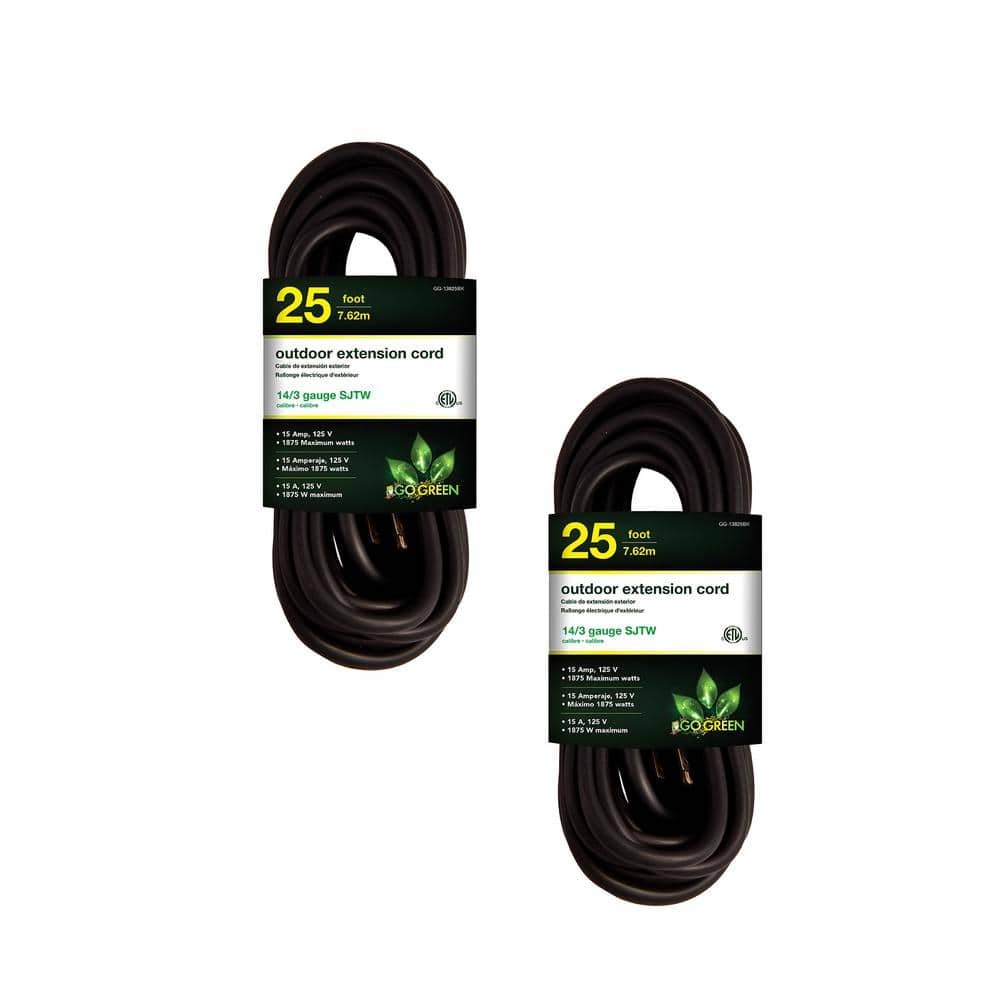 Reviews for Go Green Power 25 ft. 14/3 SJTW Outdoor Extension Cord