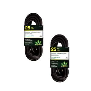 25 ft. 14/3 SJTW Outdoor Extension Cord - Black (2-Pack)