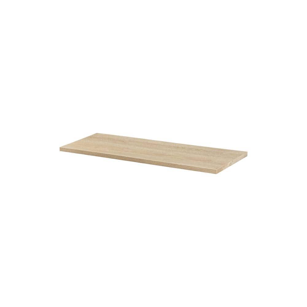 LITE FEELWOOD 31.5 in. W x 11.8 in. D x 0.75 in. Oak Sand Decorative Wall Shelf without Brackets price history on PriceWatchPro