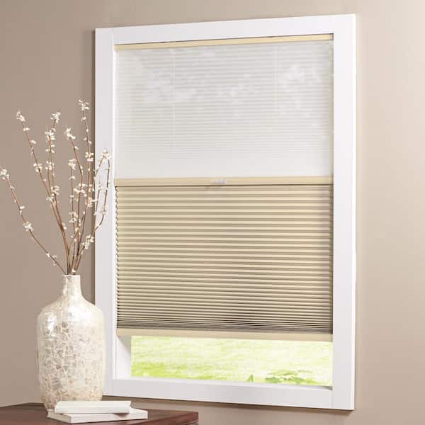 Home Decorators Collection Egg Nog Cordless Day and Night Cellular Shade - 21 in. W x 72 in. L