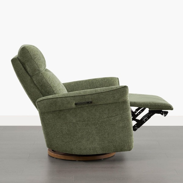 Spruce & Spring Isla Green Fabric Triple-Motor 270° Swivel Power