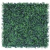 Unbranded 1.5 in. 12-Piece 20 in. x 20 in. Artificial Boxwood Hedge PE Faux Topiary Panel Backdrop Grass Wall Indoor Outdoor Decor G-20in-12pcs