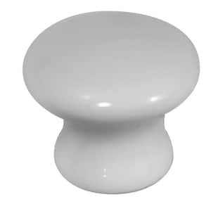 Porcelain 1-3/8 in. White Round Cabinet Knob