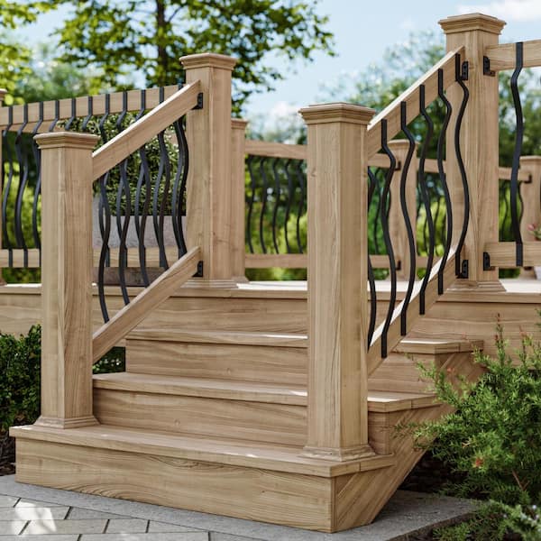 Deckorators 32-1/4 in. x 1 in. Satin Black Aluminum Baroque Baluster (60-Pack)