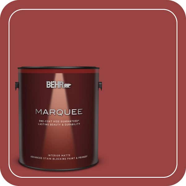BEHR MARQUEE 1 gal. #MQ1-10 Red My Mind One-Coat Hide Matte Interior Paint & Primer