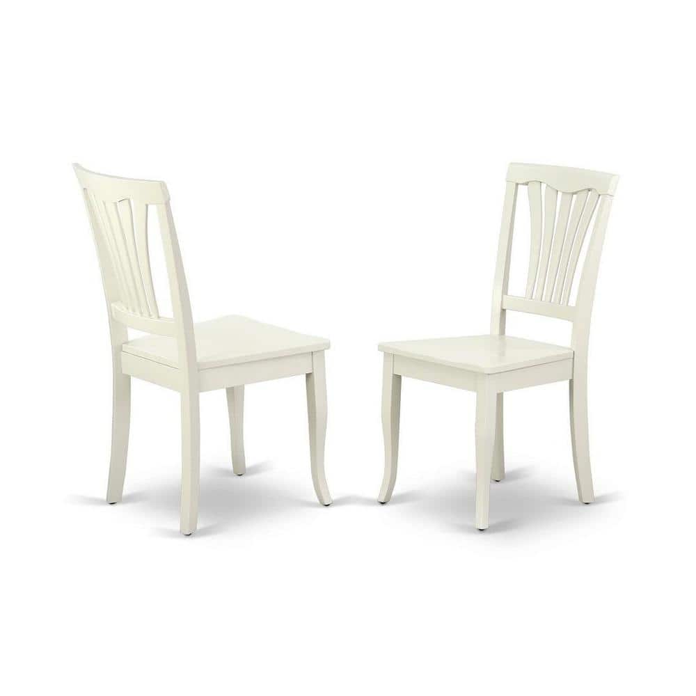 Linen White Round Wood Dining Set with 4 Chairs