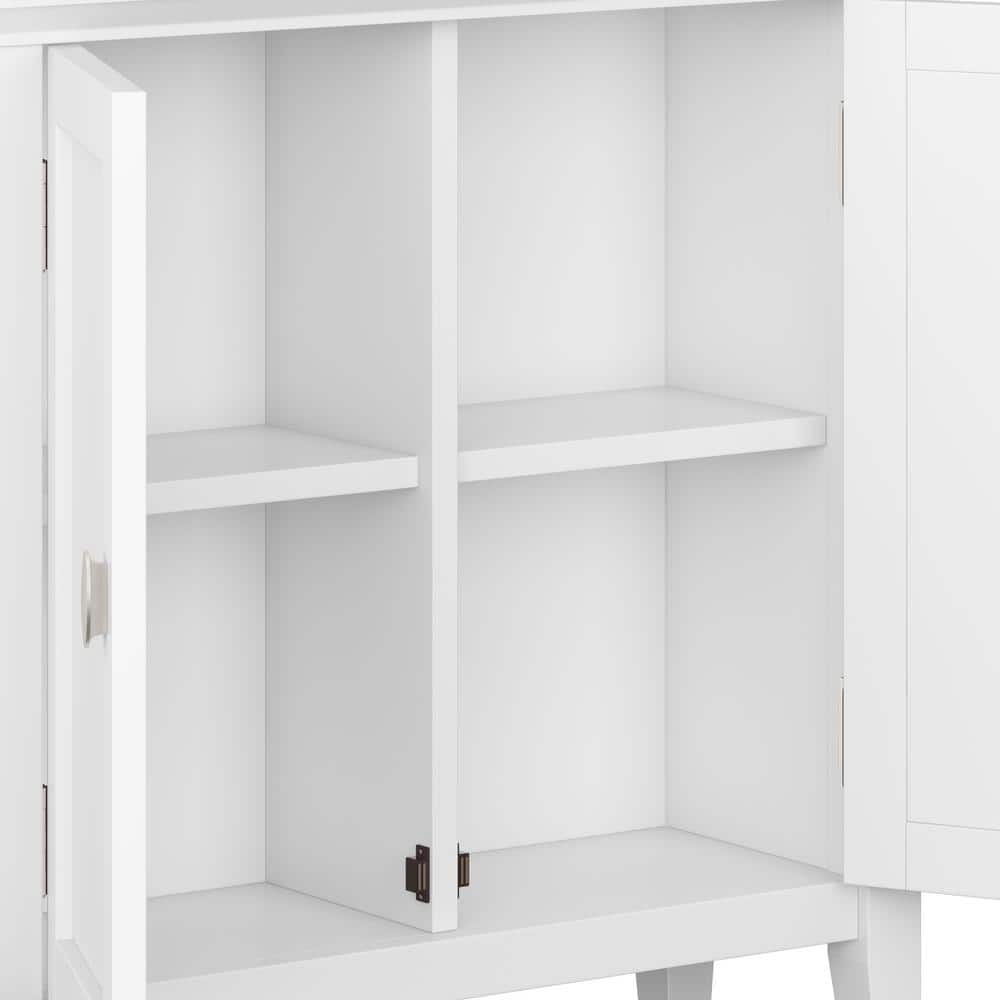 Redmond White Solid Wood Freestanding Office Cabinet with Adjustable Shelving
