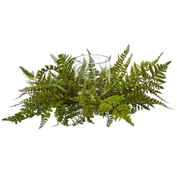 Nearly Natural Mixed Fern Artificial Arrangement Candelabrum
