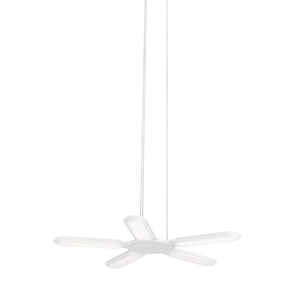 Generation Lighting Torque 27 Collection 45-Watt White Integrated LED Pendant