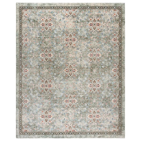 Gertmenian Damita Garyn Green 6 ft. x 9 ft. Oriental/Border Indoor Area Rug