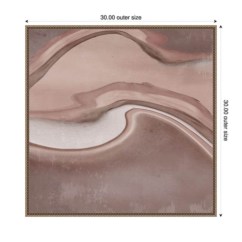 Two Sides II Abstract Canvas Print with Bronze Frame