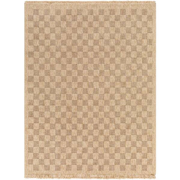 Livabliss Mirage Tan Doormat 4 ft. x 5 ft. Indoor/Outdoor Area Rug