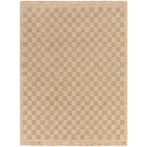 Mirage Tan/Dark Brown Checkered 5 ft. x 7 ft. Indoor/Outdoor Area Rug