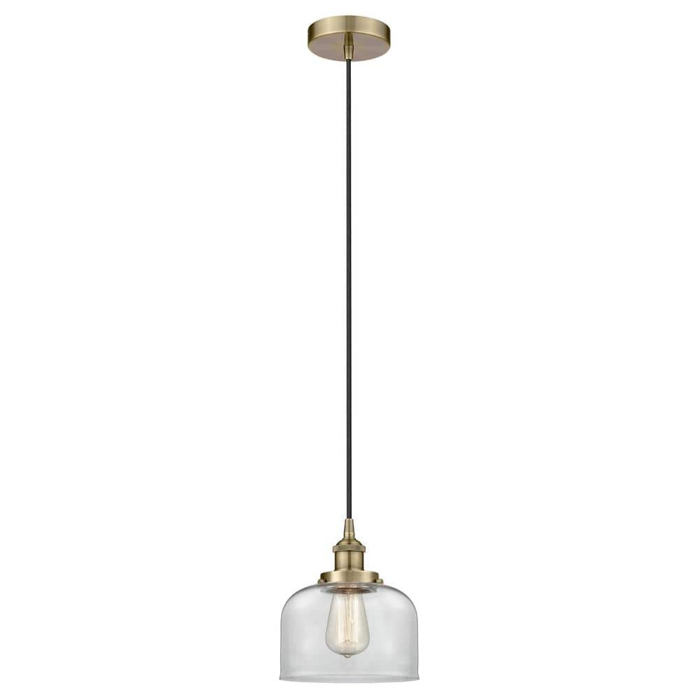 Bell 60-Watt 1-Light Antique Brass Standard Mini Pendant Light with Clear Glass Shade, No Bulbs Included price history on PriceWatchPro