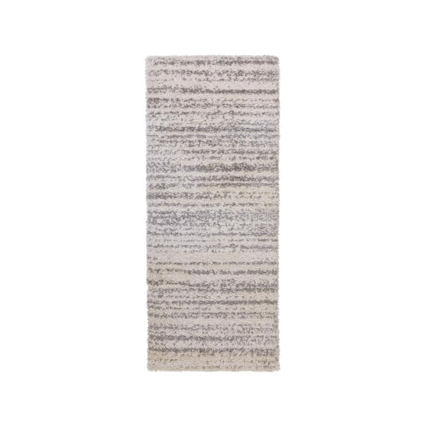 Thayer Abrash Gray 3 ft. x 6 ft. Abstract Shag Indoor Runner Rug