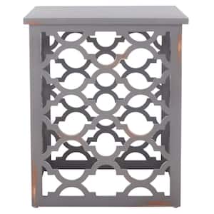 Lonny 18.8 in. Gray Square Wood End Table