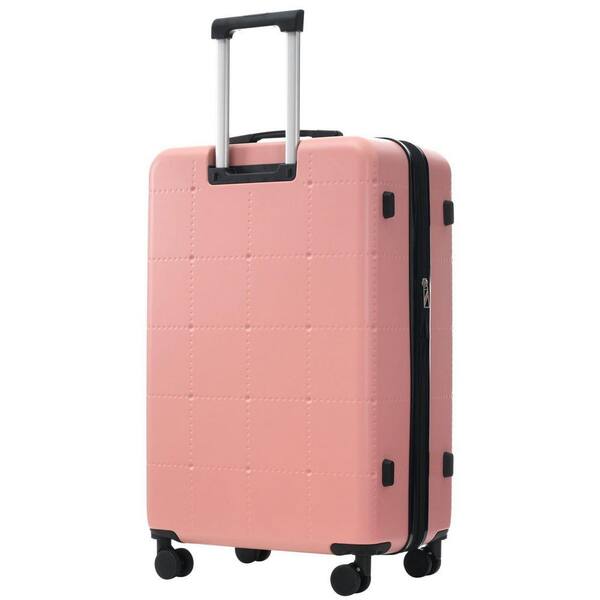 INNOBULE 5 Pcs Luggage Set Light Pink ABS Plastic Hardside w