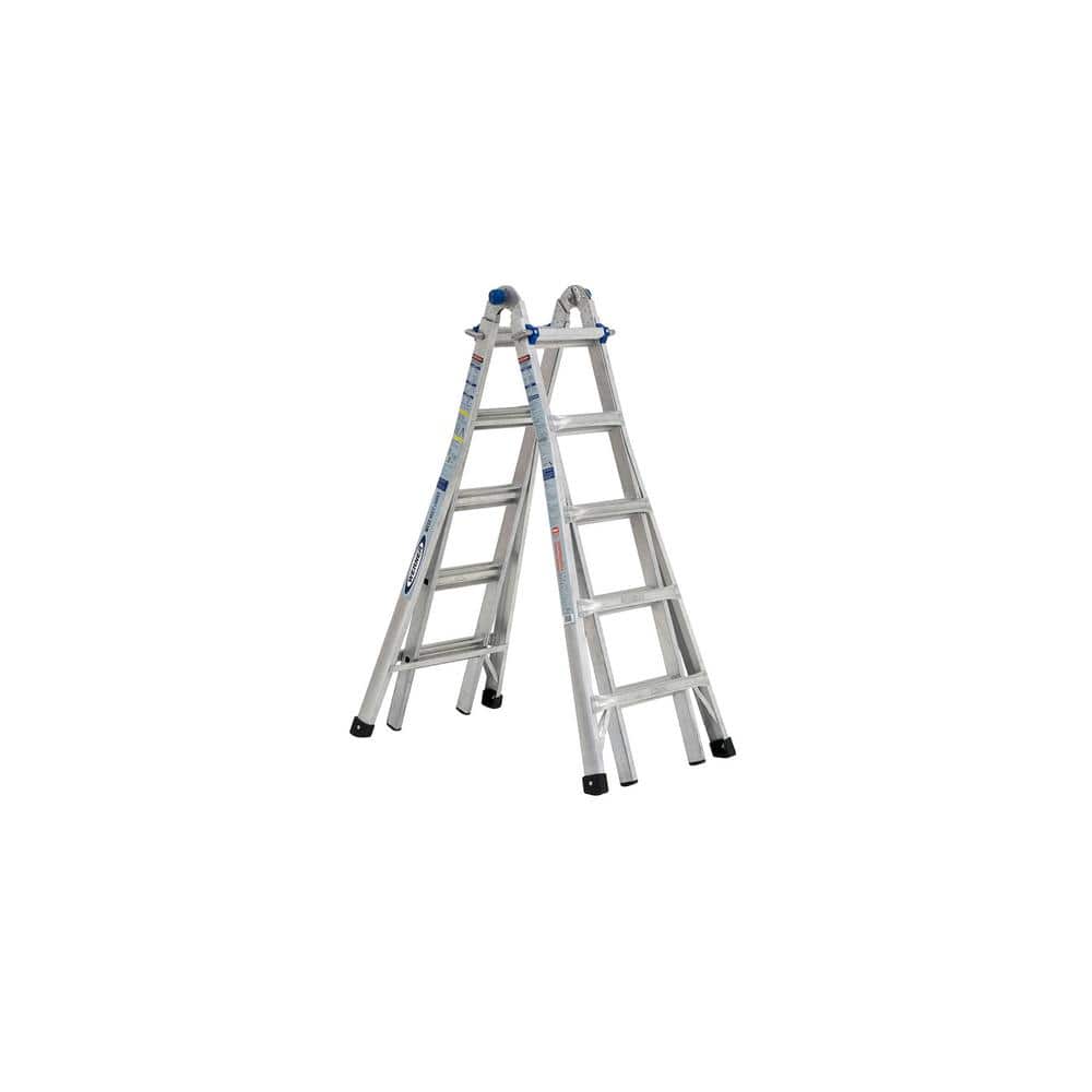 22 Ft Reach Aluminum Telescoping Multi Position Ladder