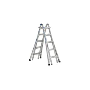 Werner 26 ft. Reach Aluminum Adjustable Multi Position Ladder with 300 ...