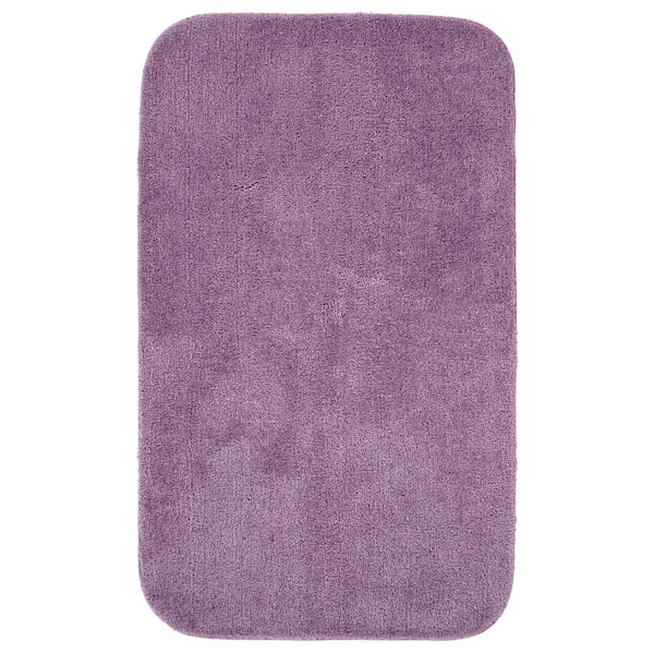 Garland Rug Traditional Purple 30 in. x 50 in. Washable Bathroom Accent Rug