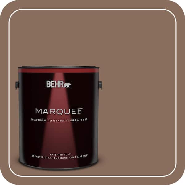 BEHR MARQUEE 1 gal. #N190-6 Nut Brown Flat Exterior Paint & Primer