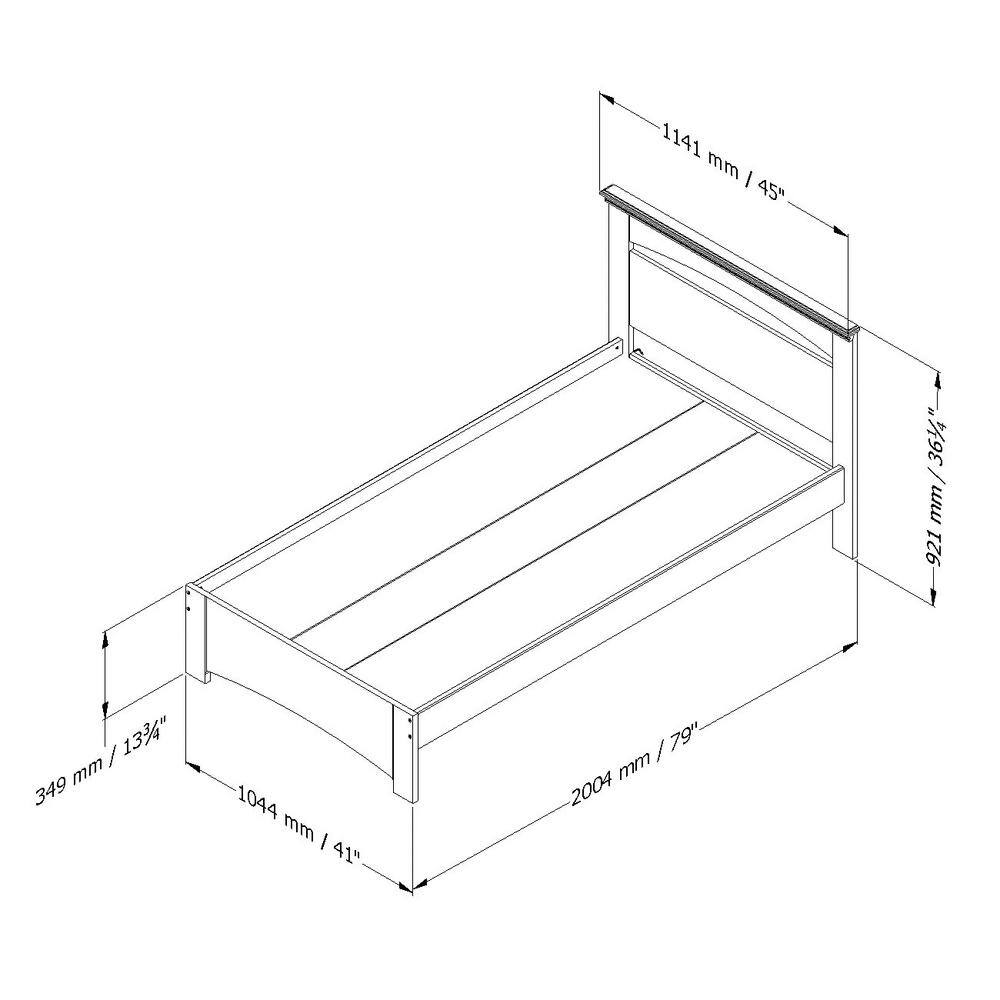 Black Twin Wood Platform Bed with Headboard and Drawer