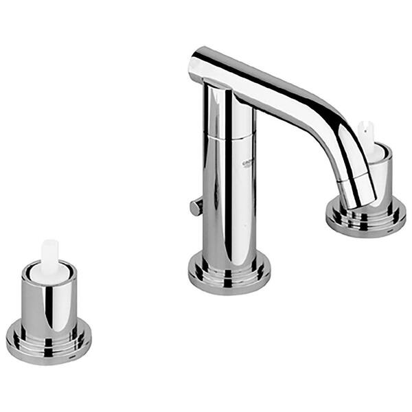 GROHE Atrio 8 in. Widespread 2-Handle Low Arc Bathroom Faucet in Starlight Chrome