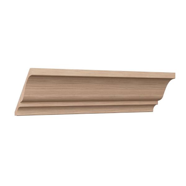 Ekena Millwork WM45 0.59 in. D x 5.25 in. W x 96 in. L Wood (Red Oak) Crown Molding