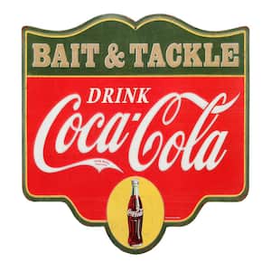 Coca-Cola Bait And Tackle Embossed Tin Sign