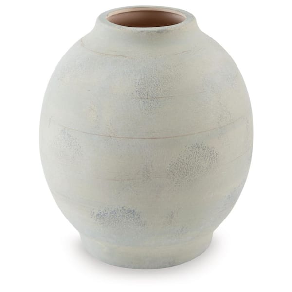 Signature DESIGN BY ASHLEY Clayson 12 in. White Ceramic Bud Decorative Vase