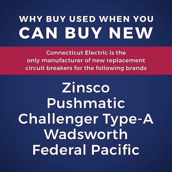 Zinsco New UBIZ Thick 40 Amp 1-1/2 in. 2-Pole Zinsco Type