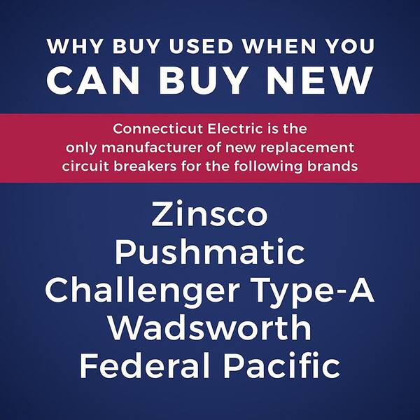 Zinsco New UBIZ Thick 70 Amp 1-1/2 in. 2-Pole Zinsco Type