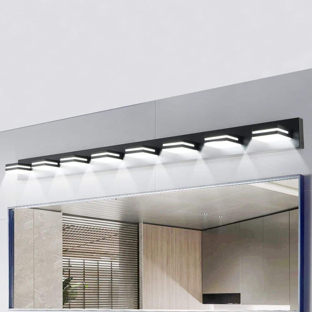 63 in. 8-Light Black Vanity Light price history on PriceWatchPro