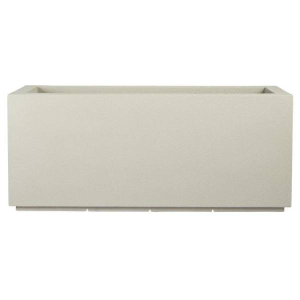 Greige Extra Large Polymer Rectangular Outdoor Planter