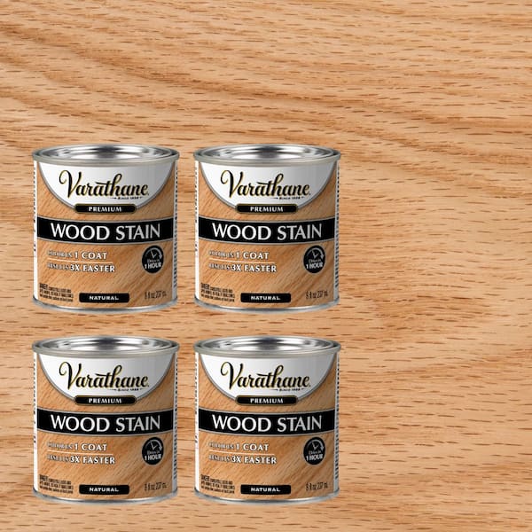 8 oz. Natural Premium Fast Dry Interior Wood Stain (4-Pack)